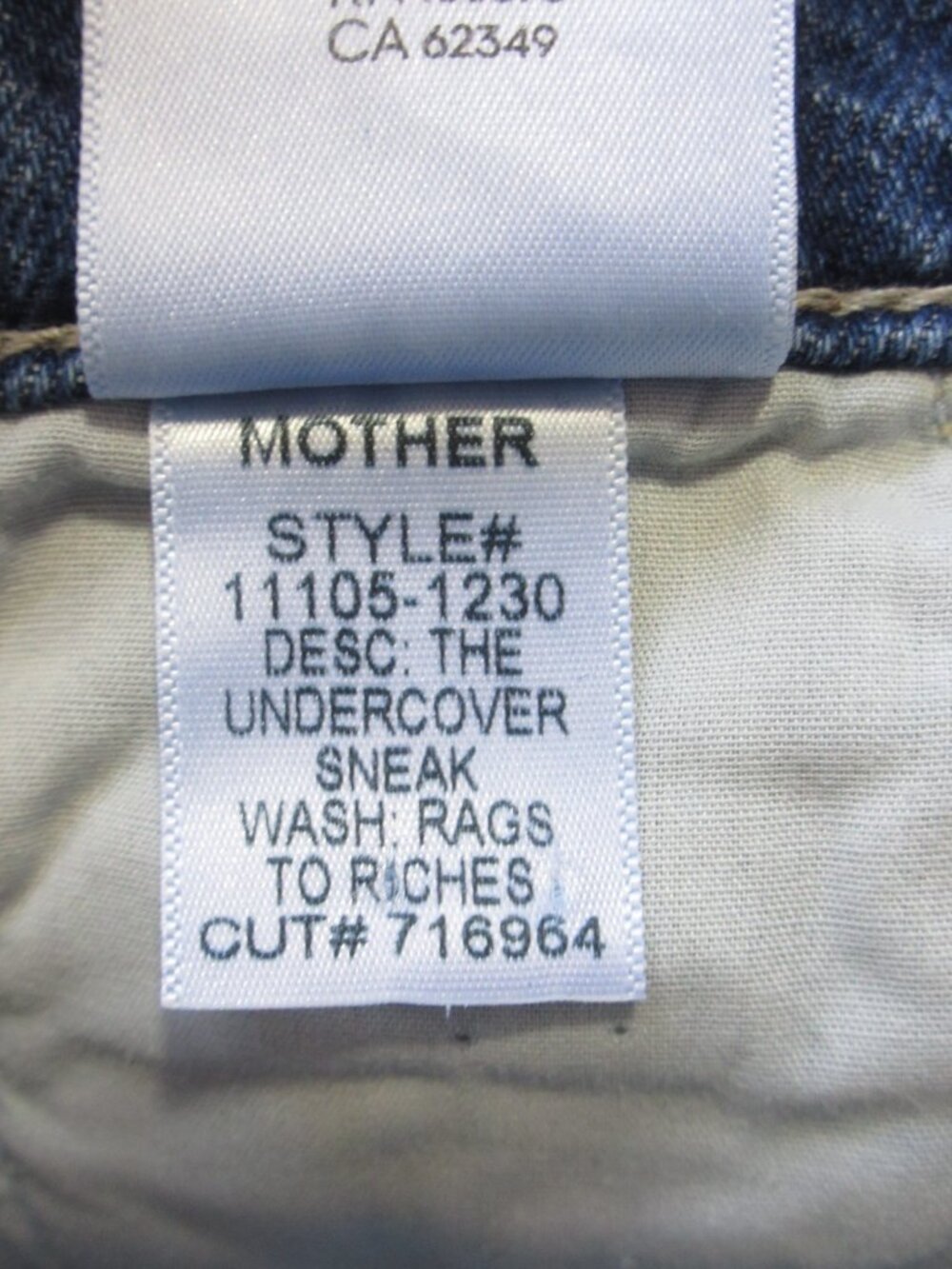 NWT Mother The Undercover Sneak in Rags To Riches Rigid Wide Leg Jeans 26 - Picture 10 of 11